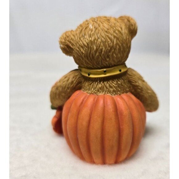 Cherished Teddies Leslie Friendship Pops Up Pumpkin Figurine Numbered from 2001 - Picture 5 of 9